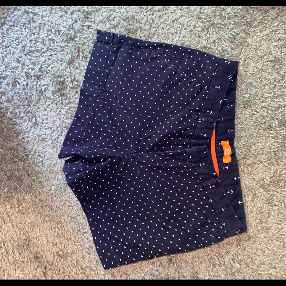 Navy blue and white nautical shorts